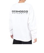 ディーシーシューズ(DC SHOES)長袖Tシャツ メンズ AUTHENTIC OBLIQUE ロゴ23FWDLT234064WHT