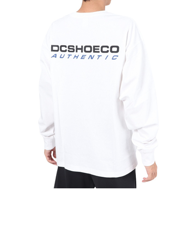 ディーシーシューズ(DC SHOES)長袖Tシャツ メンズ AUTHENTIC OBLIQUE ロゴ23FWDLT234064WHT