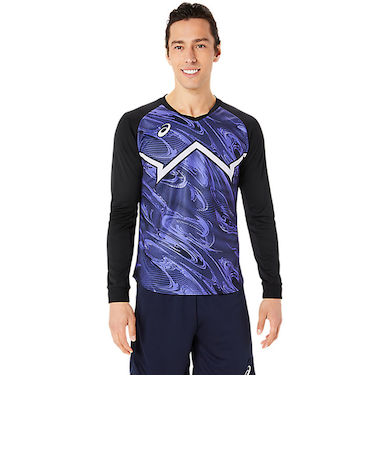 アシックス（ASICS）バレーボールウェア クールグラフィック長袖シャツ 2051A343.500