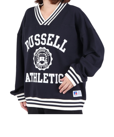 ラッセル（RUSSELL）Vネックライン リブスウェット Wide RBL23F1001 NVY