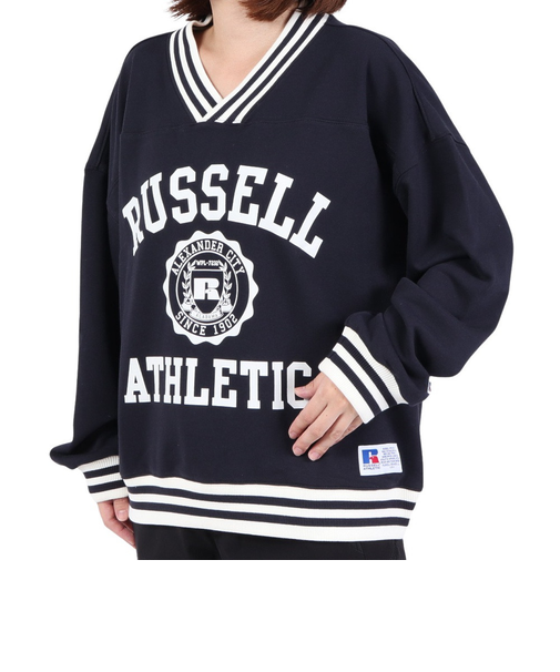 ラッセル（RUSSELL）Vネックライン リブスウェット Wide RBL23F1001 NVY