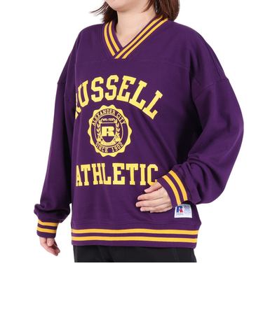 ラッセル（RUSSELL）Vネックライン リブスウェット Wide RBL23F1001 PUL