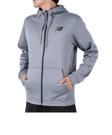 ニューバランス（new balance）ジャケット フリース 吸湿速乾 保温 グレー Tenacity フリース フルジップフーディジャケット MJ23020…