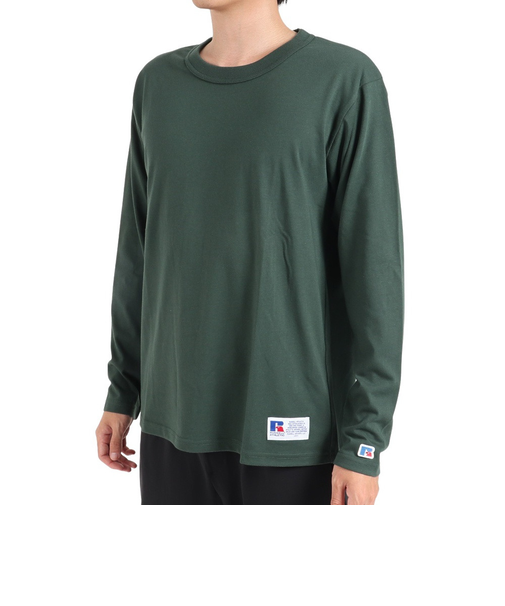 ラッセル（RUSSELL）T/C 長袖クルーネックTシャツ RBM23F0011 DGRN