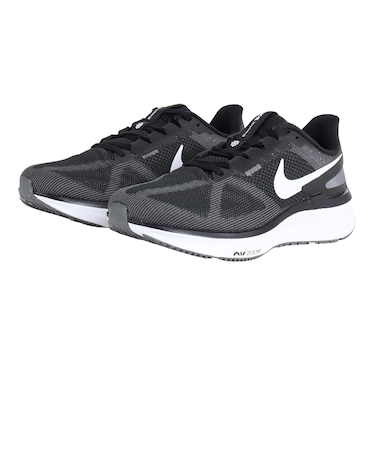 ナイキ（NIKE）ランニングシューズ エア ズーム ストラクチャー 25 ワイド ブラック DZ3488-002 スニーカー ジョギング 安定性 クッション性