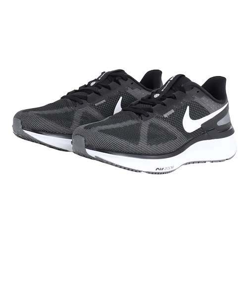 ナイキ（NIKE）ランニングシューズ エア ズーム ストラクチャー 25 ワイド ブラック DZ3488-002 スニーカー ジョギング 安定性 クッション性