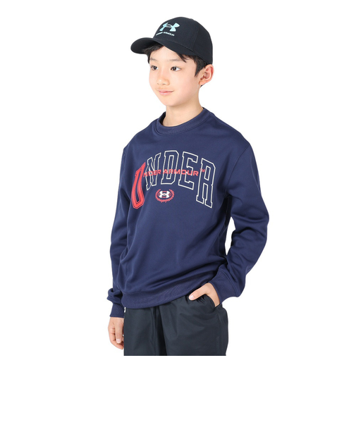 アンダーアーマー(UNDER ARMOUR)ジュニア アーマーフリース グラフィック クルー 長袖シャツ 1381175 410