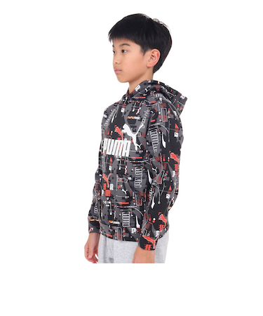 プーマ（PUMA）ジュニア ESS+ FUTUREVERSE フーディー スウェット FL 678569 01 BLK