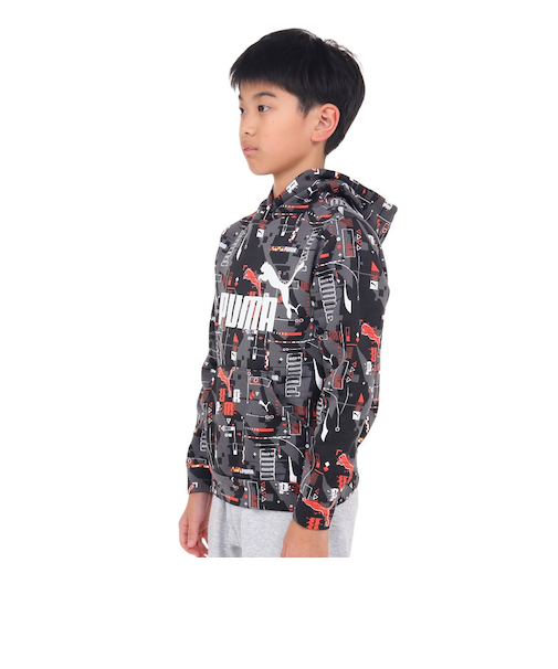 プーマ（PUMA）ジュニア ESS+ FUTUREVERSE フーディー スウェット FL 678569 01 BLK