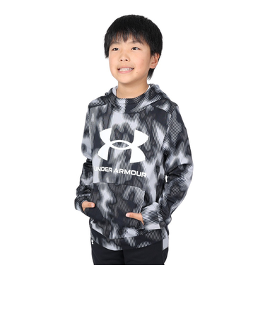 アンダーアーマー（UNDER ARMOUR）ジュニア アーマーフリース プリント ビッグロゴ フーディー 1381173 001