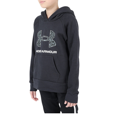 アンダーアーマー（UNDER ARMOUR）ジュニア ライバルフリース ビックロゴプリント フィル フーディー 1381678 001