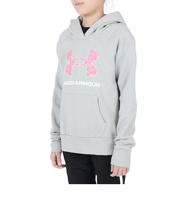 アンダーアーマー(UNDER ARMOUR)ジュニア ライバルフリース ビックロゴプリント フィル フーディー 1381678 011