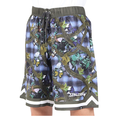 スポルディング（SPALDING）バスケットボールウェア 布帛パンツ バタフライ プレイド SMP23108BL