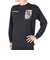 スポルディング（SPALDING）バスケットボールウェア ロングスリーブTシャツ バタフライ プレイド SMT23107BK 速乾 UVカット
