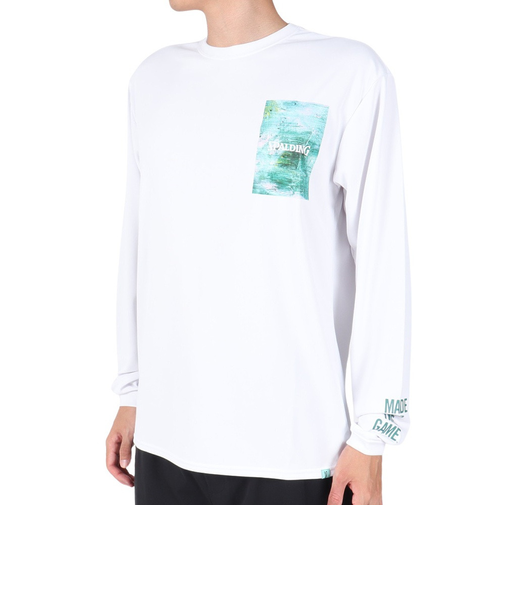 スポルディング（SPALDING）バスケットボールウェア ロングスリーブTシャツ ウォールペイント SMT23115 速乾 UVカット