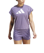 アディダス（adidas）tシャツ 半袖 紫 トレイン アイコンズ トレーニング レギュラーフィット 半袖ロゴTシャツ DJD38-IM4747