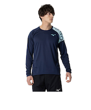 ミズノ（MIZUNO）バレーボールウェア 長袖 FUNTASTプラクティスシャツ V2MAA52114 速乾