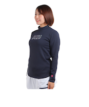 ルコックスポルティフ（lecoqsportif）テニスウェア レディース 長袖モックネックプラクティスシャツ QTWWJB03 NV