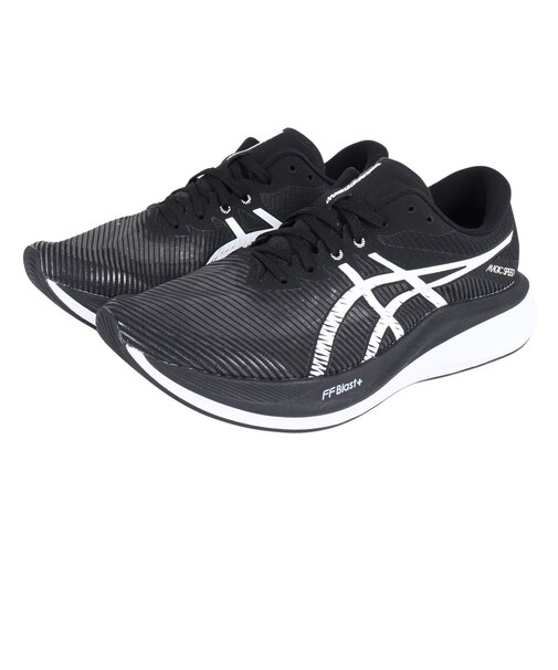 アシックス(ASICS)ランニングシューズ マジックスピード3 ワイド ブラック ホワイト 1011B704.001 スニーカー トレーニング 部活 クッショ…