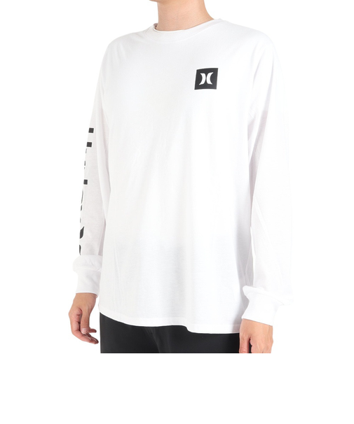 ハーレー(HURLEY)カットソー 長袖 ホワイト 白 SLEEVE LOGO 長袖Tシャツ MLS2312031-WHT
