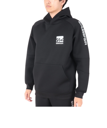 CARDBOARD ニット プルオーバーパーカー SW3F0051-TR860-GRSD BLK