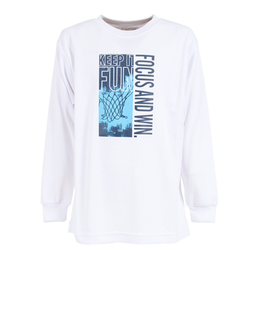 エックスティーエス（XTS）バスケットボールウェア ジュニア ドライプラス 長袖Tシャツ 751TS3ES0033WHT