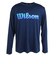 ウイルソン（Wilson）テニスウェア クルーネック長袖Tシャツ 443212-NV 速乾