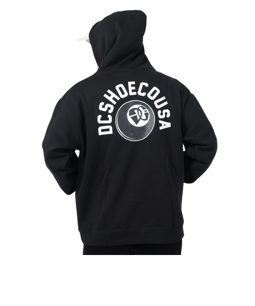 ディーシーシューズ(DC SHOES)23 BACK 8BALL スウェットパーカー 23FWDPO234083YBLK
