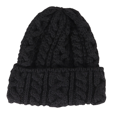 BW 016 Cable ボブニットキャップ HL-23FW-0001 Black