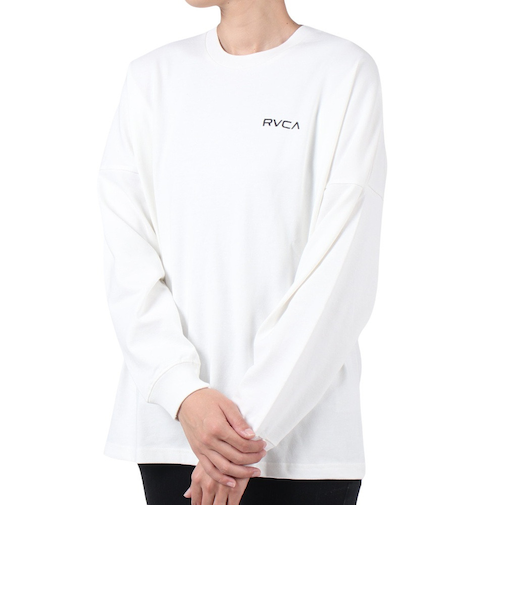 ルーカ（RVCA）BANDANA BOX LOGO 長袖Tシャツ BD044066 WHT