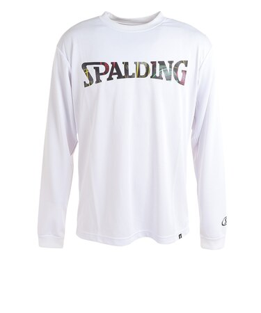 スポルディング(SPALDING)バスケットボールウェア 長袖Tシャツ ボールプリント SMT23212 速乾 UVカット