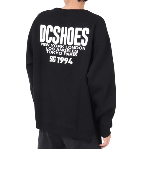 ディーシーシューズ（DC SHOES）HOT SPOTS CREW スウェットシャツ 23FWDPO234084YBLK