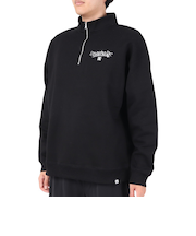 ディーシーシューズ（DC SHOES）GRAFFITI ハーフジップ スウェットシャツ 23FWDPO234085YBLK