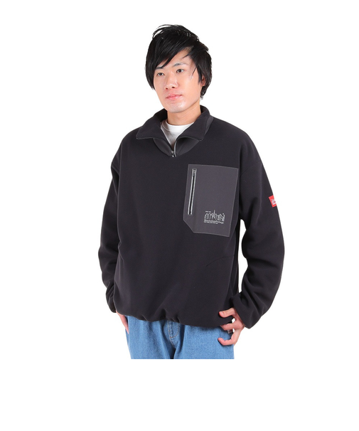 マンハッタンポーテージ（ManhattanPortage）スタンドハーフJPプルオーバー 23FW-MP-M545 BLK