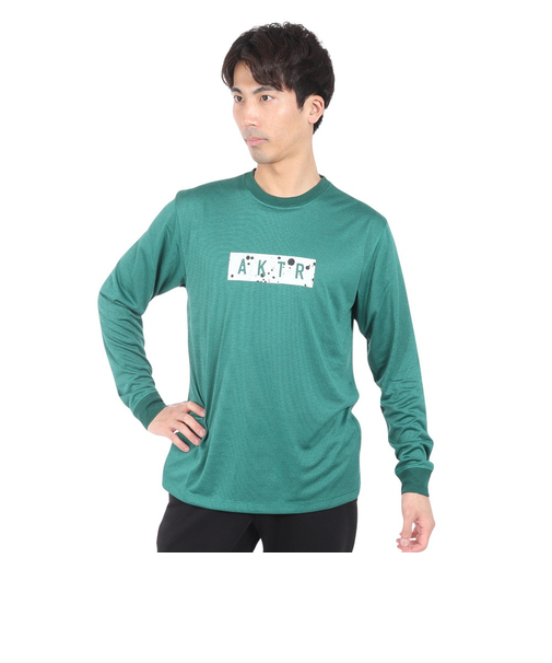 アクター（AKTR）バスケットボールウェア SPLASH ボックスロゴ 長袖Tシャツ SPORTS 223-013005 GR 速乾