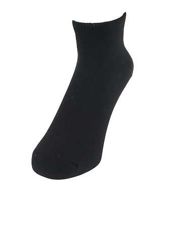 クー（Coo.）ソックス 2足組 3層 アンクル 895Q3OK0298 BLK