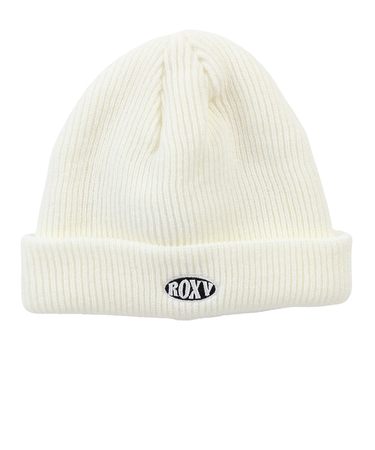 ロキシー（ROXY）ニット帽 CAMDEN 2WAY ビーニー 23FWRBE234307OWT 防寒 フリーサイズ 白