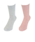 クー（Coo.）裏側発熱 二重編み靴下 2足組 895Q3OK0272 PNK