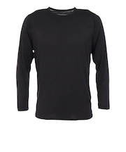 クー(Coo.)ヒートクロス 薄手 長袖クルーネックアンダ-シャツ 891CO3ES0021 BLK 防寒