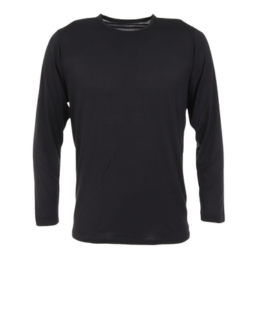 クー(Coo.)ヒートクロス 薄手 長袖クルーネックアンダ-シャツ 891CO3ES0021 BLK 防寒