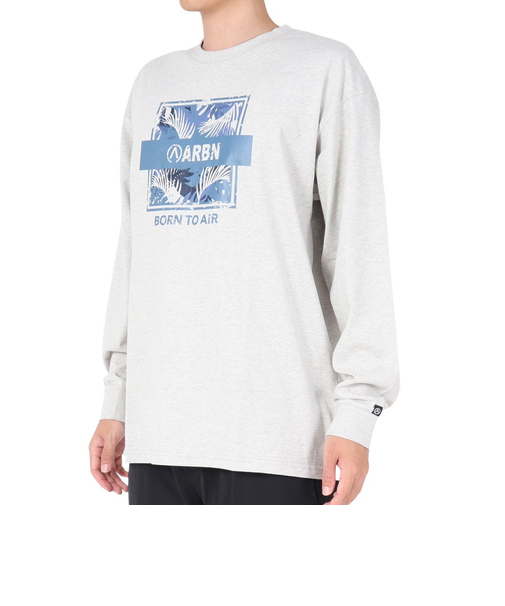 エアボーン（ARBN）長袖コットンTシャツ AB23FWM-APP011LGRY
