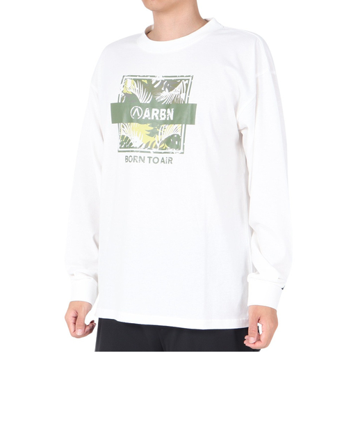 エアボーン（ARBN）長袖コットンTシャツ AB23FWM-APP011WHT