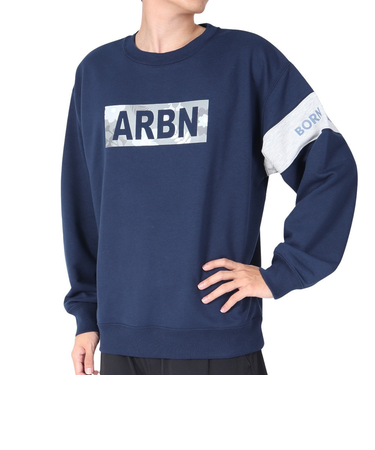 エアボーン（ARBN）スウェットシャツ 長袖 クルー AB23FWM-APP412NVY