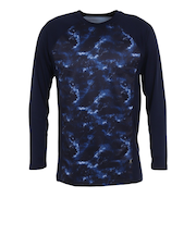 WIND-X 長袖クルーネックシャツ UW3F0002-WA891-GRASCNVY ネイビー M-LLサイズ 裏起毛