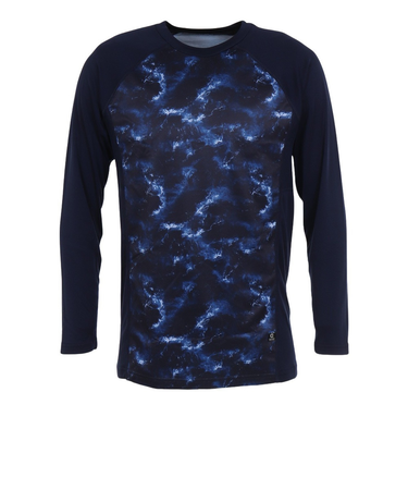 WIND-X 長袖クルーネックシャツ UW3F0002-WA891-GRASCNVY ネイビー M-LLサイズ 裏起毛