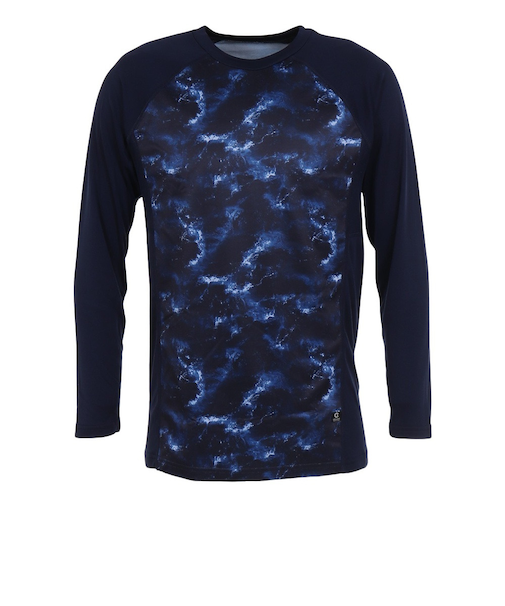 WIND-X 長袖クルーネックシャツ UW3F0002-WA891-GRASCNVY ネイビー M-LLサイズ 裏起毛