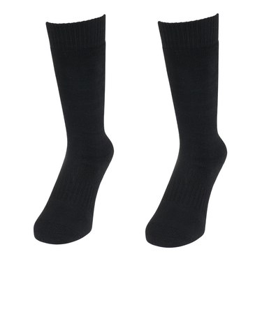 エアボーン（ARBN）ジュニア HEAT-X クルーソックス 無地 2足組 AB43AC1594 BLK19 防寒