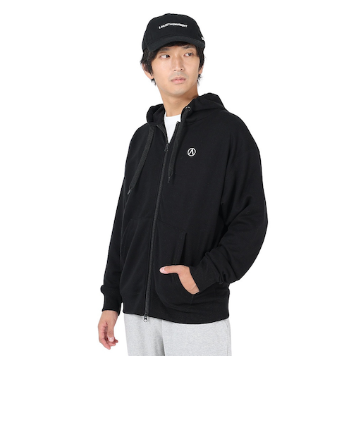 エアボーン（ARBN）スウェット長袖フーディー2 AB23FWM-APP414BLK