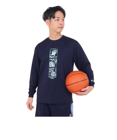 コンバース（CONVERSE）バスケットボールウェア プリント長袖シャツ CB232366L-2900