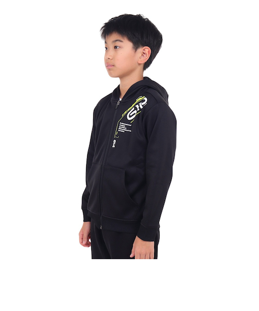 ジュニア grit フリース フルジップパーカー SW3F0042-TR862-GRCD BLK